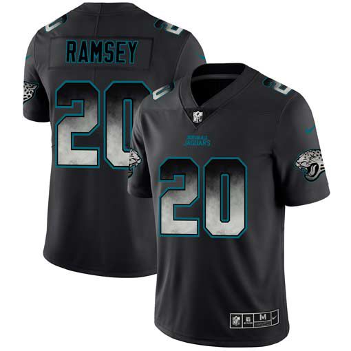 Men Jacksonville Jaguars #20 Ramsey Nike Teams Black Smoke Fashion Limited NFL Jerseys->jacksonville jaguars->NFL Jersey